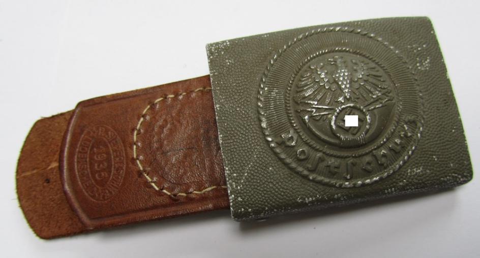 Field-grey-coloured 'Postschütz' belt-buckle