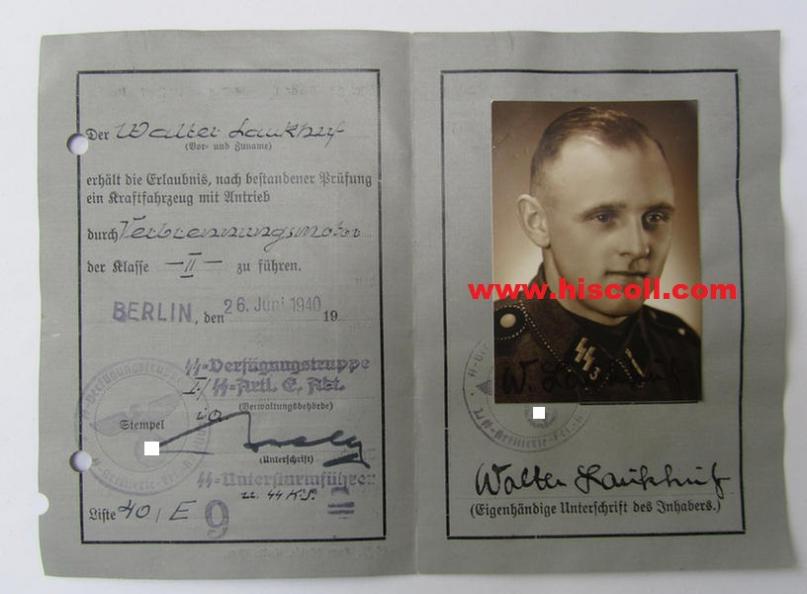 'SS-Verfügungstruppen-Führerschein'