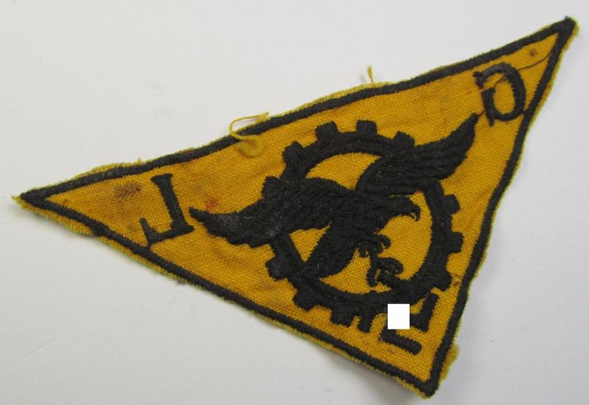WH (Luftwaffe)-related- (EM- ie. NCO-pattern-) machine-embroidered breast-badge ie. eagle-device, as was specifically intended for staff working within the WH 'Generalluftzeugmeister'- (ie. 'GL'-) organisation
