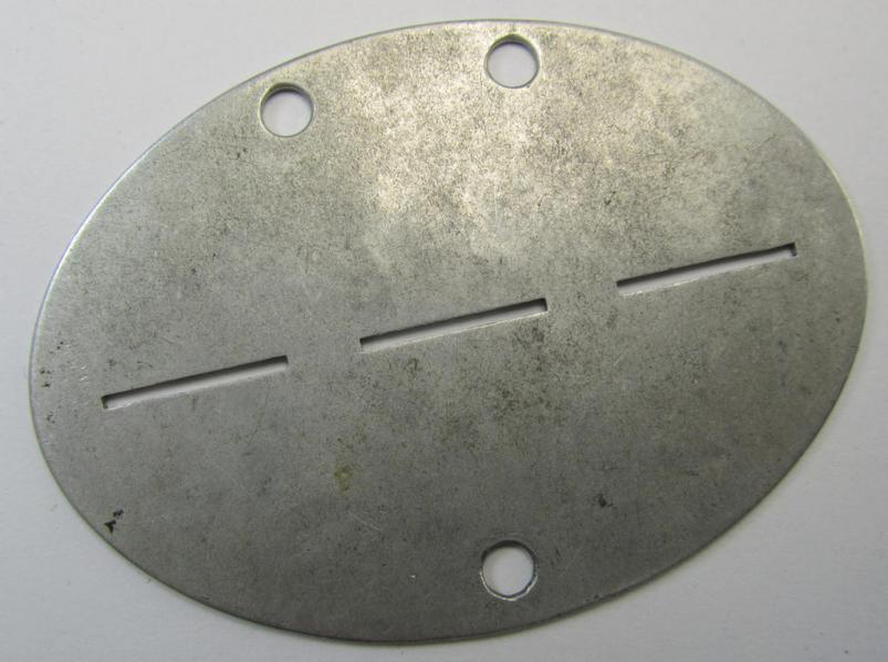 Attractive, aluminium-based, WH (Heeres-) ie. 'Infanterie'-related ID-disc bearing the clearly stamped unit-designation: '2.Sch.Ers.Kp.119' and that comes as issued- and/or worn