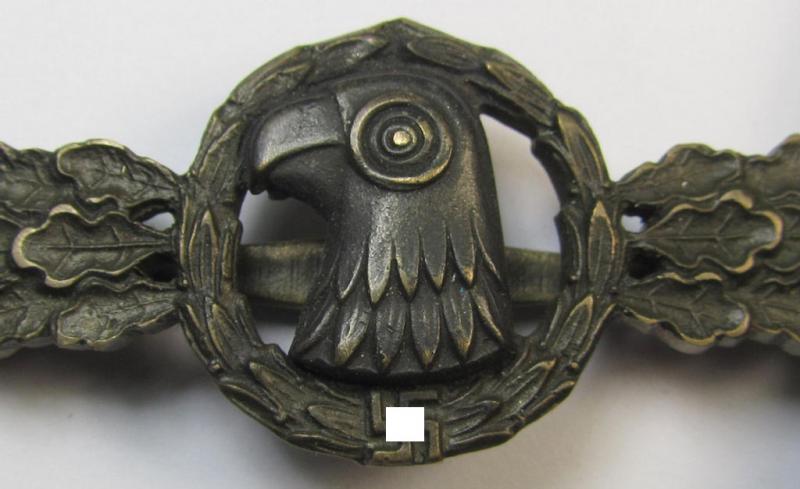 Stunning - and truly detailed! - silver-toned- and/or 'Buntmetall'-based,  WH (Luftwaffe) 'Frontflugspange für Aufklärer in Silber' being a clearly maker- (ie. 'Imme u. Sohn'-) marked example that comes in a wonderful condition