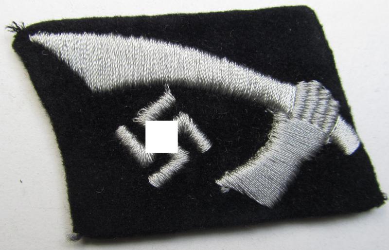 Neat, Waffen-SS, so-called: 'RzM-styled', enlisted-mens'- ie. NCO-type collar-tab as was specifically intended for usage by soldiers (ie. NCOs) of the: '13. Waffen-Gebirgs-Division der SS 