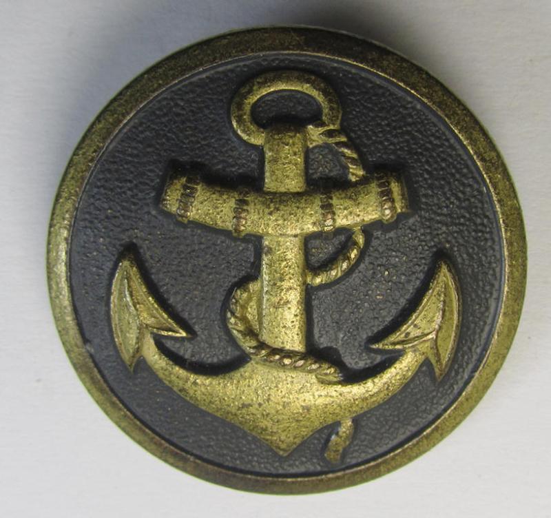 WH (Kriegsmarine) specific lapel-pin for female WH naval signal-staff ie. 'Dienstbrosche der Marinehelferinnen' being an unmarked specimen that comes in an overall very nice- (and only minimally used-), condition