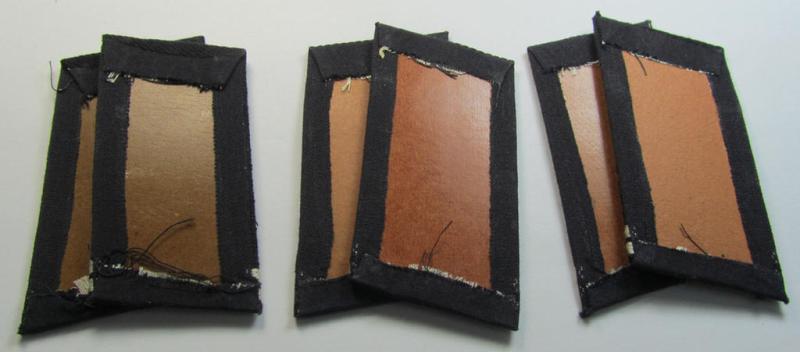 Attractive - and/or fully matching! - pair of RAD (ie. 'Reichsarbeitsdienst') EM-type collar-tabs (being of the second pattern as was used in the period between 1936-41) as was specifically intended for a: 'RAD-Obervormann'