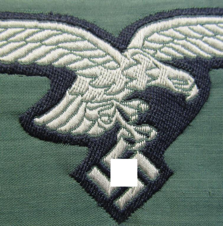 Attractive, 'standard-issue'-type and neatly ('BeVo'-) woven, WH (Luftwaffe) enlisted-mens'- (ie. NCO-) type breast-eagle that comes in a 'virtually mint' condition
