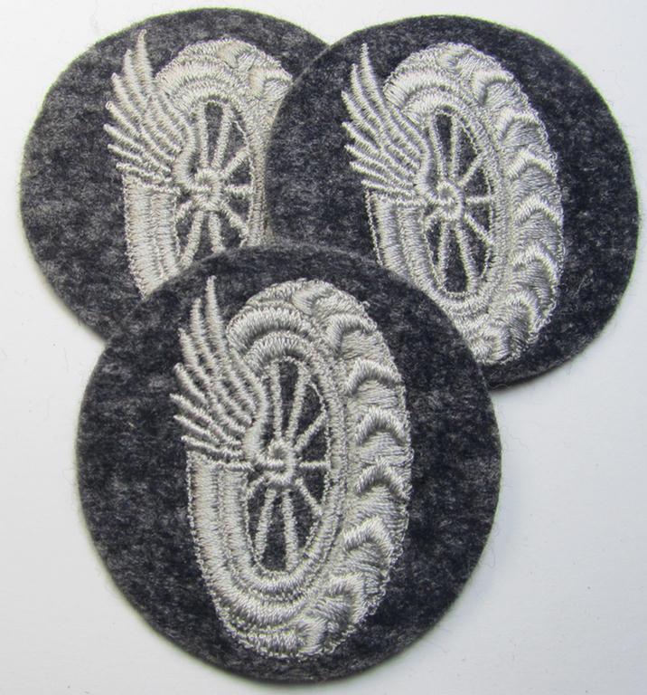 WH (Luftwaffe) machine-embroidered, trade- ie. special-career ie. proficiency patch (ie. 'Laufbahn- o. Tätigkeitsabzeichen') as was specificallly intended for usage by: 'Schirrmeister/Geräteverwalter (K)'