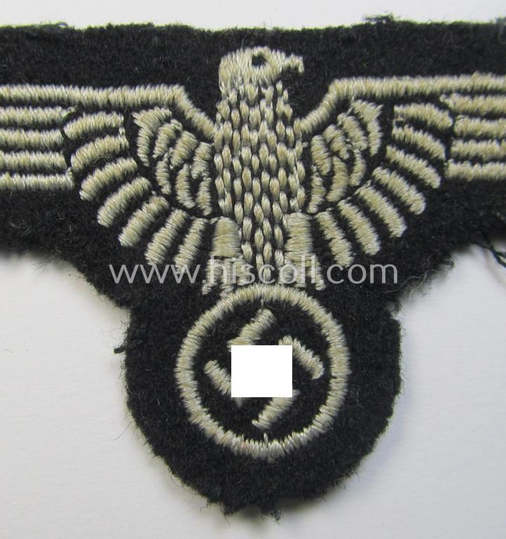 Attractive example of a mid- (ie. later-war-) pattern, 'SS' (ie. 'Waffen-SS') so-called: 'RzM-style' enlisted-mens'-/ie. NCO-pattern arm-eagle as was intended for usage by the various Waffen-SS troops throughout the war