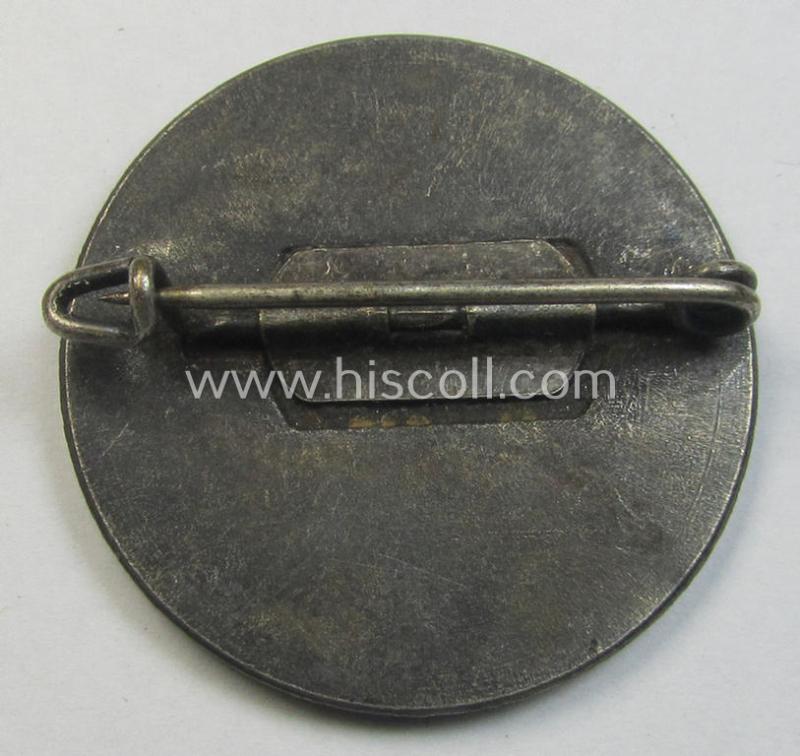 Superb - and scarcely encountered! - commemorative (and I deem) 'Buntmetall'-based 'HJ'-related 'tinnie' being a non-maker-marked example depicting a mountain-scene and flying 'HJ-Fahne' coupled with the text: 'Hochland-Lager 1935 - Lengries'