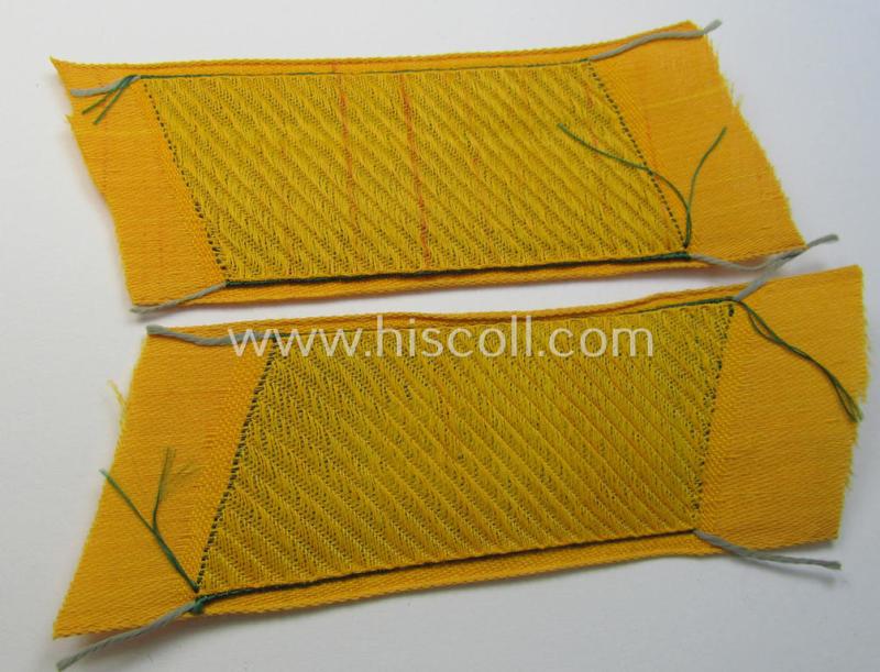 Superb - and fully matching! - pair of (entirely!) 'BeVo'-woven, EM-type 'Ostvölker' collar-tabs, as were intended for a: 'Armenischer'-volunteer within the 'Deutsche Wehrmacht' (ie. 'Soldat o. Schütze' within the: 'Armenisches Legion')