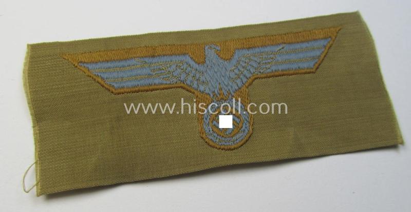 Attractive, WH (Heeres) 'tropical-issue' (ie. DAK or: 'Deutsches Afrika Korps'-related-) side-cap eagle as executed in neat so-called: 'BeVo'-weave style that comes in a 'virtually mint- ie. unissued', condition
