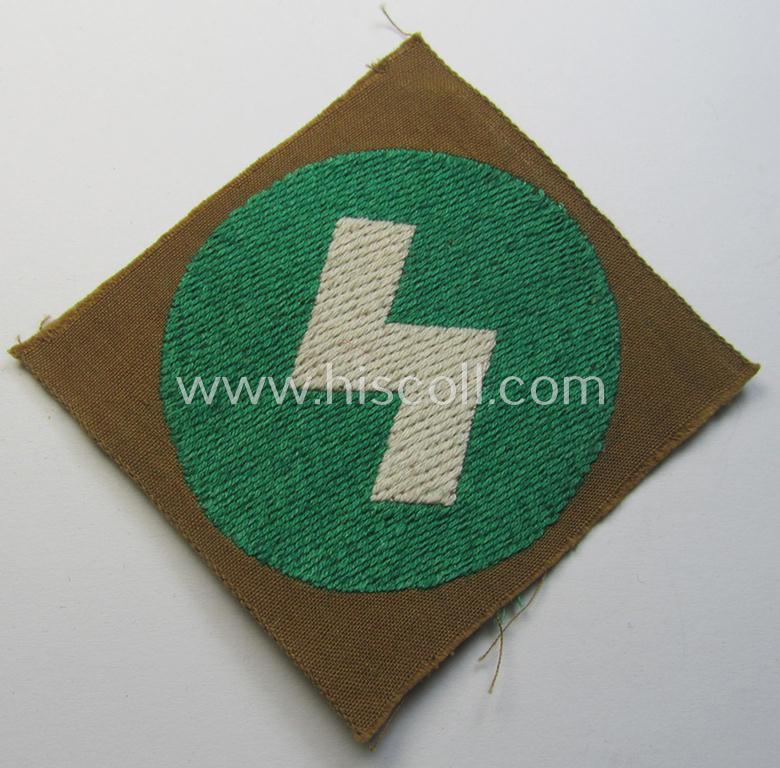 Attractive, DJ (ie. 'Deutsches Jungvolk') arm-badge as was specifically intended for usage by a member who served within the: 'Oberbann 3' (being a 'virtually mint- ie. unissued' example that is void of an 'RzM'-etiket)