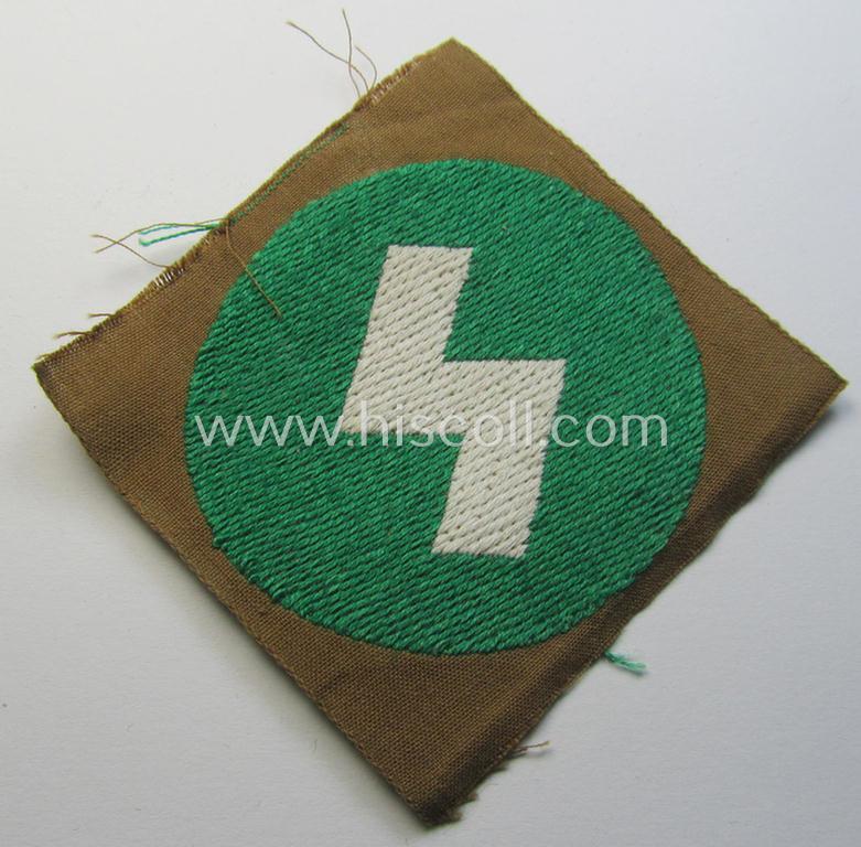 Attractive, DJ (ie. 'Deutsches Jungvolk') arm-badge as was specifically intended for usage by a member who served within the: 'Oberbann 3' (being a 'virtually mint- ie. unissued' example that is void of an 'RzM'-etiket)