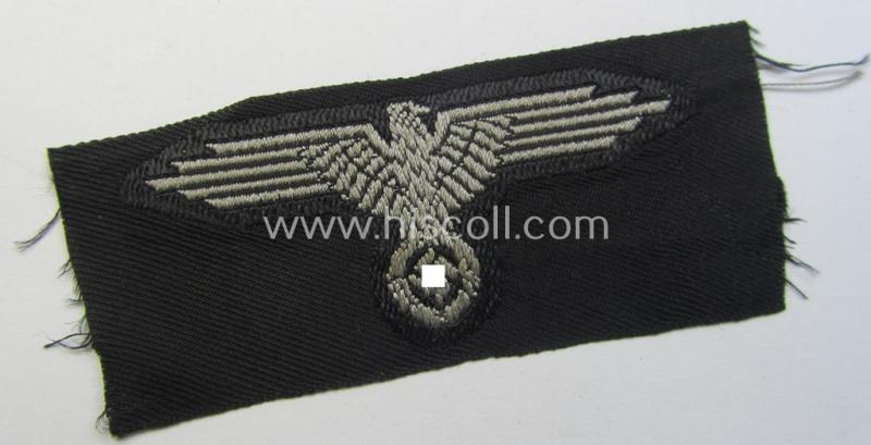 Superb, mid- (ie. later-) war-pattern 'Waffen-SS'-type so-called: 'BeVo'-pattern, EM- (ie. NCO-) type side-cap eagle that comes in a never used- (ie. unconfectioned and 'virtually mint- ie. unissued'-), condition