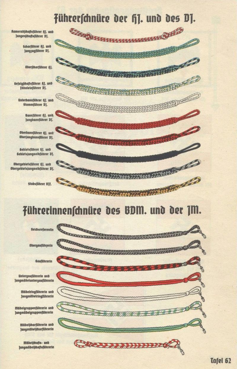 Attractive - and actually scarcely encountered! - so-called: BDM/JM 'leaders-lanyard' (ie. 'Führerinnenschnur') as was intended for usage by a: 'Mädelscharführerin u./o. Jungmädelscharführerin'
