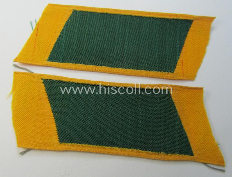 Superb - and fully matching! - pair of (entirely!) 'BeVo'-woven, EM-type 'Ostvölker' collar-tabs, as were intended for a: 'Armenischer'-volunteer within the 'Deutsche Wehrmacht' (ie. 'Soldat o. Schütze' within the: 'Armenisches Legion')