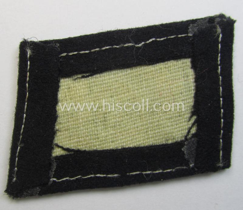 Neat - and actually not that easily found! - Waffen-SS, so-called: 'RzM-styled', enlisted-mens'- ie. NCO-type collar-tab as was specifically intended for usage by soldiers (ie. NCOs) of the: '15. Waffen-Gren.-Division der SS