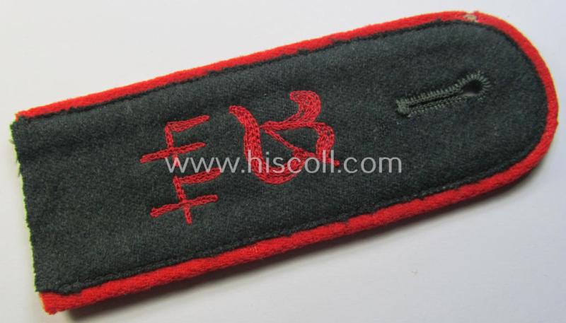 Attractive - albeit regrettably single! - early- (ie. pre-) war-period WH (Heeres) 'M36'- (ie. 'M40'-) pattern (rounded-style) 'cyphered', EM-type shoulderstrap as was intended for a: 'Soldat u. Mitglied des Art.-Beobachtungs-Abteilungs 44'