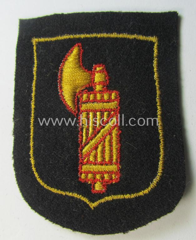 Waffen-SS 'volunteer'-arm-shield as was intended for usage by soldiers of the: '29. Waffen-Grenadier-Division der SS' (ie. 'italienische Nr. 1') and that comes in a 'virtually mint- ie. unissued', condition