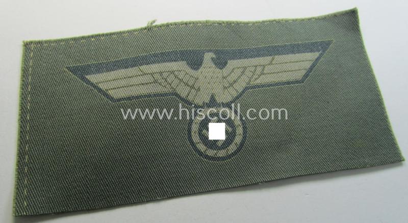 Attractive - and actually rarely seen! - WH (Heeres) breasteagle (ie. 'Brustadler für Mannschaften u. Unteroffiziere des Heeres') being of the 'last-ditch'- (ie. later-war-period-) and/or entirely 'printed'-pattern