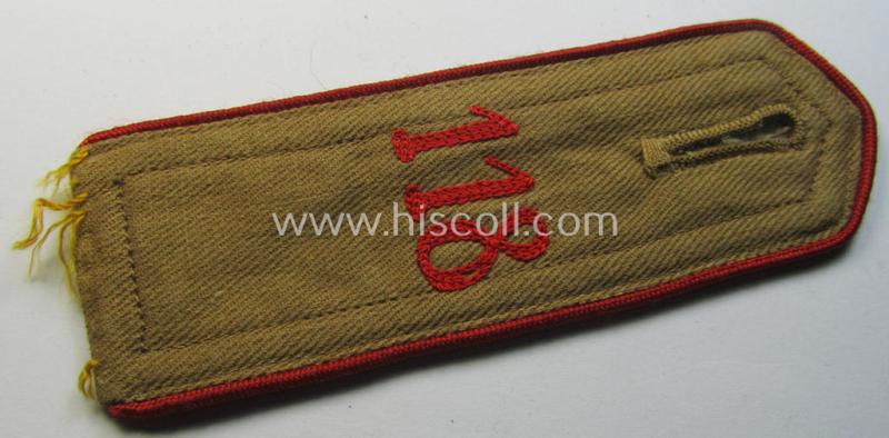 Attractive - albeit regrettably single! - early-pattern, so-called: 'Allgemeine-HJ' (ie. 'Hitlerjugend') shoulderstrap as was intended for usage by a: 'Hitlerjunge' who was attached to the: 'Bann 118' (Bann 118 = Bann Worms)