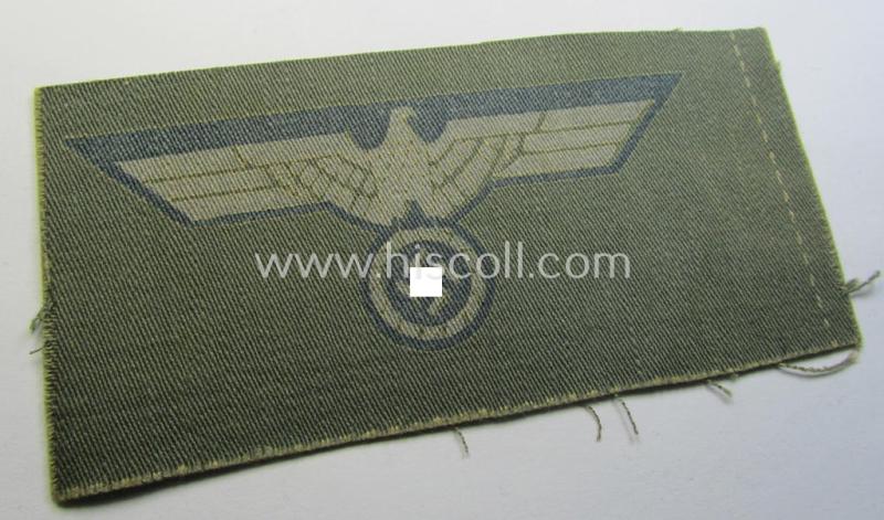 Attractive - and actually rarely seen! - WH (Heeres) breasteagle (ie. 'Brustadler für Mannschaften u. Unteroffiziere des Heeres') being of the 'last-ditch'- (ie. later-war-period-) and/or entirely 'printed'-pattern