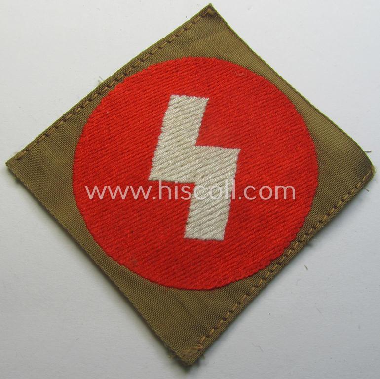 Attractive, DJ (ie. 'Deutsches Jungvolk') arm-badge as was specifically intended for usage by a member who served within the: 'Oberbann 1' (being a 'virtually mint- ie. unissued' example that is void of an 'RzM'-etiket)