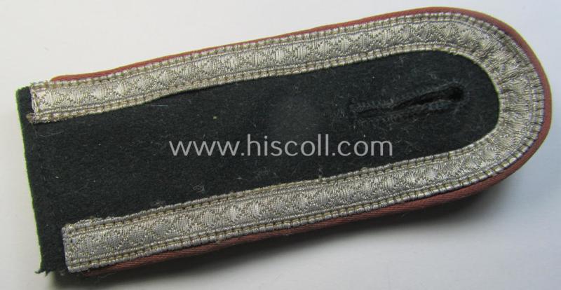 Attractive - albeit regrettably single - WH (Heeres) early- (ie. pre-war-) period- (ie. 'M36'- ie. 'M40'-pattern) NCO-type shoulderstrap as was intended for usage by an: 'Unteroffizier eines Panzerjäger-Abteilungs o. Regiments'