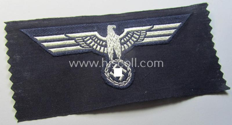 Superb - and actually rarely encountered! - WH (KM) 'BeVo'-woven, EM- (ie. NCO-) type breasteagle (ie. 'Brustadler') as was specifically intended for usage by the various naval administrative-officials (ie. 'Beambten der KM')