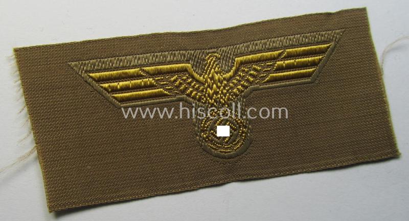Attractive, WH (KM) 'tropical-issue' (ie. DAK or: 'Deutsches Afrika Korps'-related-) side-cap-eagle as executed in 'BeVo'-weave-pattern (that comes in an overall very nice- ie. 'virtually mint' condition)