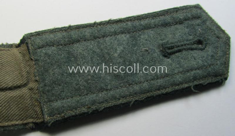 Single - and actually not that often seen! - WH (Heeres) NCO-type (ie. 'M36-/M40'-pattern- and 'pointed styled-') 'cyphered' shoulderstrap as was intended for usage by an: 'Unteroffizier des Artillerie-Regiments 67'