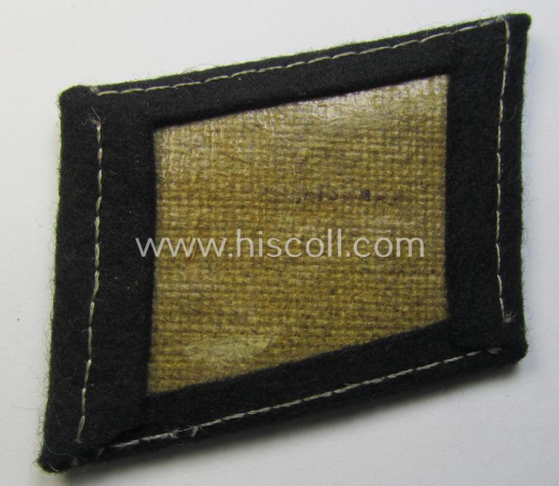 Neat, Waffen-SS, so-called: 'RzM-styled', enlisted-mens'- ie. NCO-type collar-tab as was specifically intended for usage by soldiers (ie. NCOs) of the: '13. Waffen-Gebirgs-Division der SS