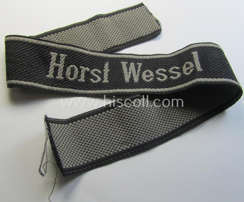 Waffen-SS, 1943/44 pattern cuff-title (ie. 'Ärmelstreifen'): '18. SS Frw.-Panzer-Grenadier-Division “Horst Wessel”