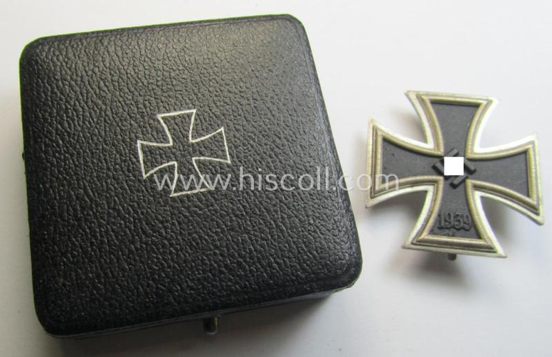 'EK1. Klasse' (ie. Iron Cross 1st class) being an (I deem) mid-war-period produced: '20'- ie. by 'C.F. Zimmermann'-marked) example and that comes complete in its specific etui as issued and/or recently found