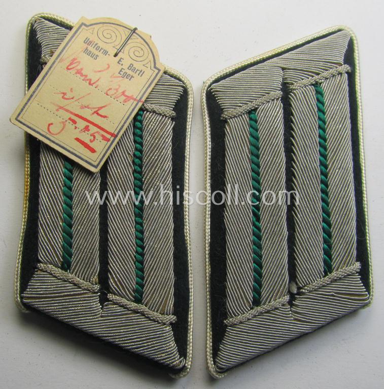 Pair of WH (Heeres) officers'-type collar-tabs (ie. 'Kragenspiegel für Offiziere') as intended for an: 'Beambter ie. Offizier des gehobenen Dienstes'