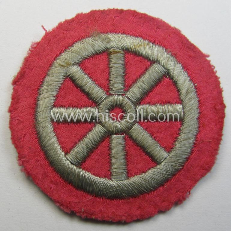 Attractive - and truly used! - HJ ('Hitlerjugend') so-called: 'Motor-HJ Prüfungsabzeichen in Silber' (or: silver-class motor-proficiency badge) being a carefully tunic- ie. shirt-removed example that comes without an 'RzM'-etiket