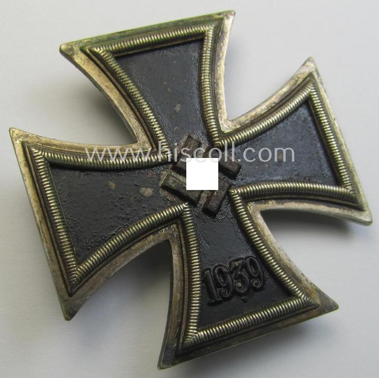 'Eisernes Kreuz 1. Klasse' (or: Iron Cross 1st class) being an early-period- and/or clearly maker- (ie. 'L/50'-) marked example by the maker: 'Gebr. Godet'