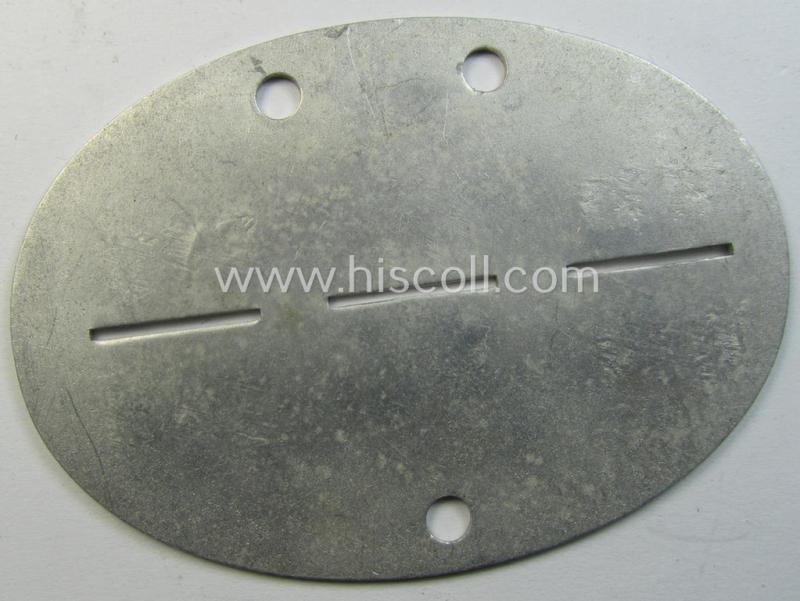 Aluminium-based, WH (Luftwaffe) ie. 'SHD'- (ie. 'Sicherheits- u. Hilfsdienst'-) related ID-disc bearing the clearly stamped unit-designation: 'VI20 675 SHD' and that comes as issued and/or worn