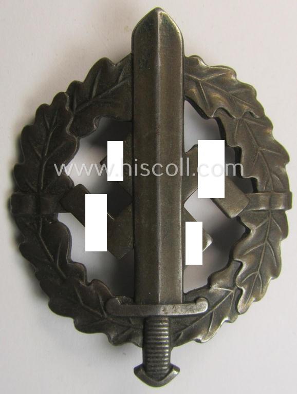 Attractive, early- (ie. pre-) war-period 'SA Sportabzeichen in Bronze' being a nicely maker- (ie. 'E. Schneider'-) marked example that bears a unique, stamped bearers'-number that reads: '401238' on its back