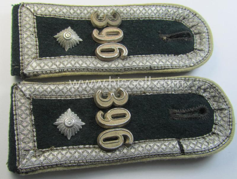 Neat - and fully matching! - pair of WH (Heeres), early-war-period- (ie. 'M36 o. M40'-pattern, 'rounded styled') 'cyphered' NCO-type shoulderstraps as was intended for - and worn by! - a: 'Feldwebel des Infanterie-Regiments 396'