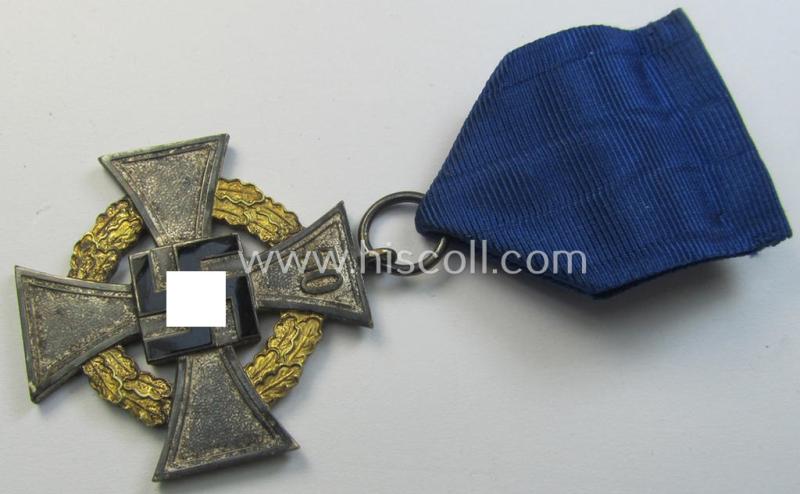 'Treuedienst Ehrenzeichen' being of the so-called: 'Sonderstufe' as awarded for 50 years of loyal-service and that comes in an overall nice- (ie. surely issued- and/or moderately used-), condition