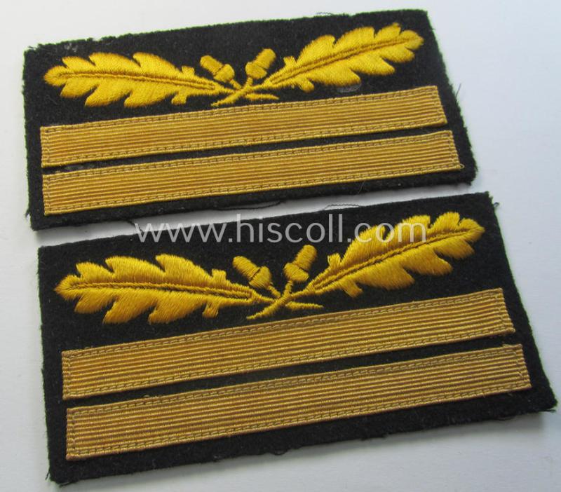 Pair of general-officers'-pattern, WH (Heeres o. Waffen-SS) rank-insignia-bars: 'Generalleutnant' (ie.: 'SS-Gruppenführer')