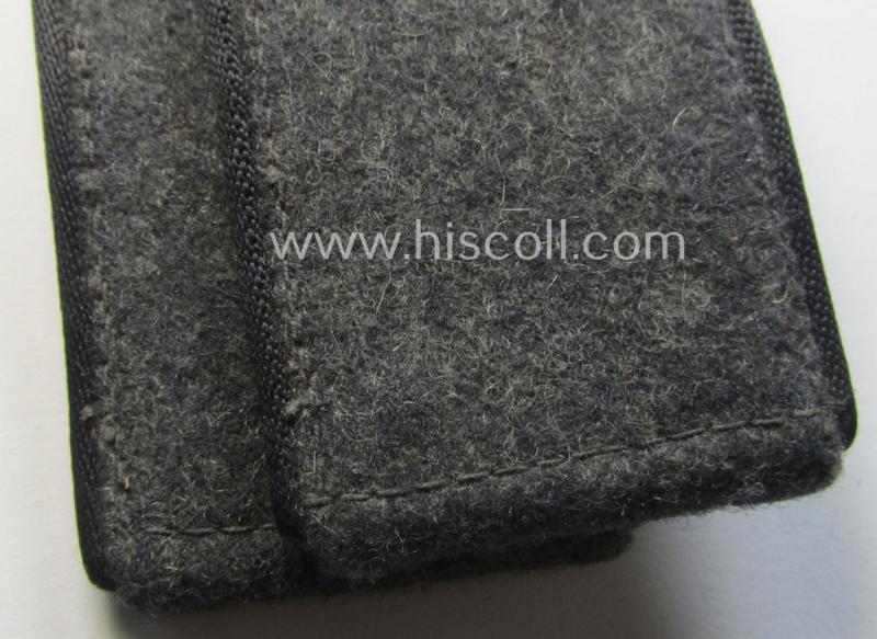 Attractive - and/or fully matching! - pair of WH (Luftwaffe) enlisted-mens'-type shoulderstraps as piped in the black-coloured branchcolour as was intended for usage by a soldier who served within a: 'LW-Pioniere o. Bau-Abts. o. Rgts.'