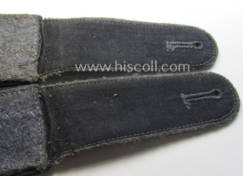 Attractive - and/or fully matching! - pair of WH (Luftwaffe) enlisted-mens'-type shoulderstraps as piped in the black-coloured branchcolour as was intended for usage by a soldier who served within a: 'LW-Pioniere o. Bau-Abts. o. Rgts.'