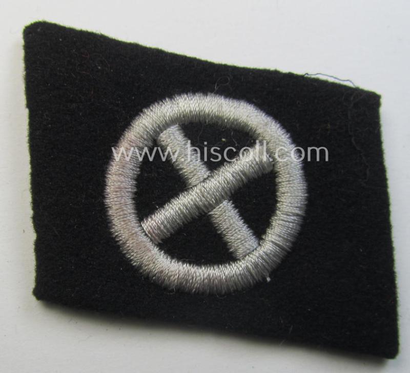 Waffen-SS - so-called: 'RzM-styled' - EM- (ie. NCO-) type collar-tab as was intended for usage by soldiers ie. NCOs of the: '33. Waffen-Grenadier-Division der SS' (ie. also referred to as: 
