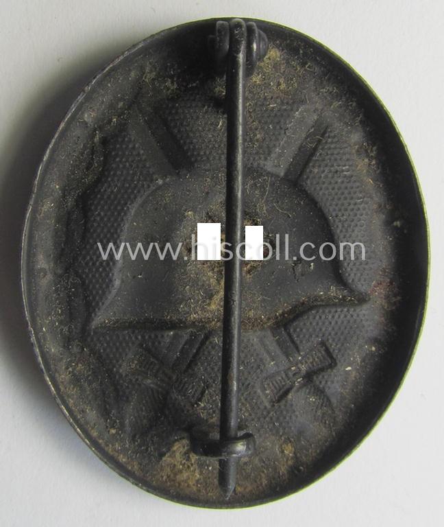 Neat - albeit non-maker-marked and magnetic! - example of a black-class wound-badge (or: 'Verwundeten-Abzeichen in Schwarz') that comes in an overall nice- (ie. I deem just moderately used-), condition
