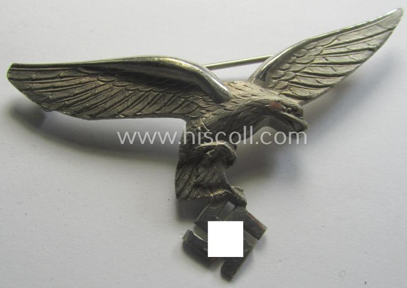 Early-period WH (Luftwaffe) 'Buntmetall'-based breast-eagle ('down-tailed'-pattern)