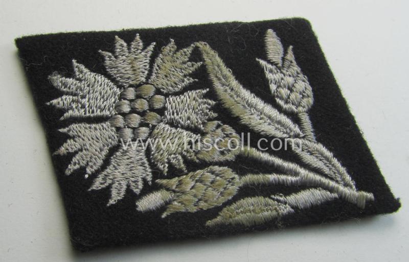 Waffen-SS - so-called: 'RzM-styled' - enlisted-mens'- (ie. NCO-) type collar-tab as was intended for usage by soldiers ie. NCOs of the: '22. SS-Freiwilligen-Kavallerie-Division' (ie. sometimes referred to as: 