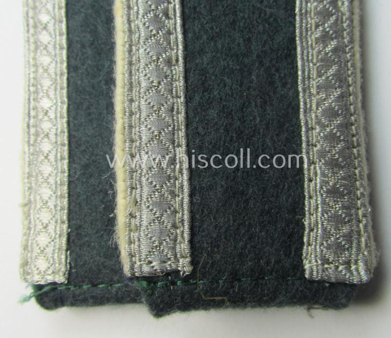 Attractive - and fully matching! - pair of WH (Heeres), pre- ie. early-war period- (ie. 'M36'- ie. 'M40'-pattern and/or rounded-styled) typical 'tailor-made' NCO-type shoulderstraps as was intended for an: 'Unteroffizier der Infanterie-Truppen'