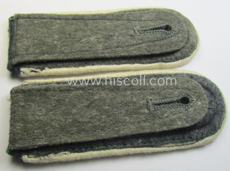 Attractive - and fully matching! - pair of WH (Heeres), pre- ie. early-war period- (ie. 'M36'- ie. 'M40'-pattern and/or rounded-styled) typical 'tailor-made' NCO-type shoulderstraps as was intended for an: 'Unteroffizier der Infanterie-Truppen'