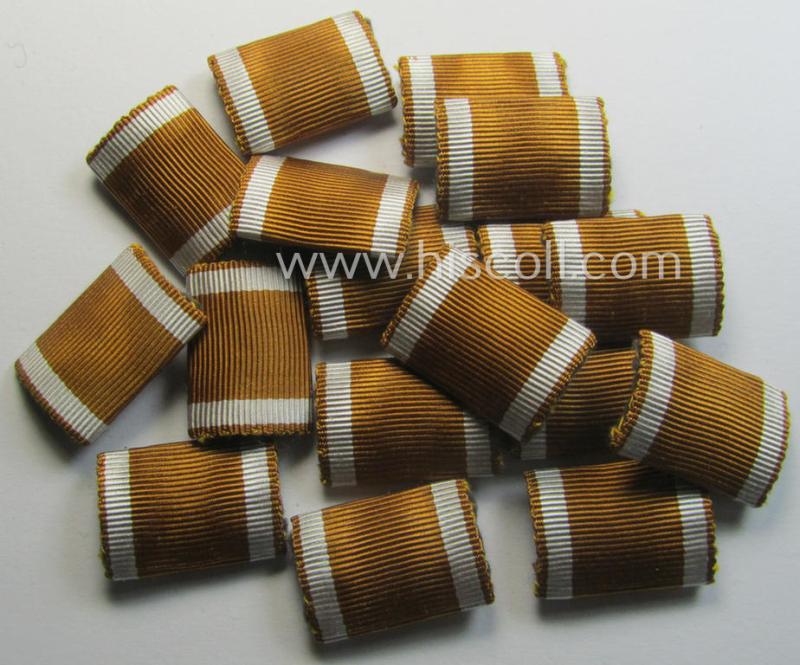 Neat - and simply never issued- nor worn! - single-pieced ribbon-bar (ie. 'Feld- o. Bandspange') as was intended for the: 'Deutsches Schutzwall Ehrenzeichen' (aka: 'Westwall'-medal)